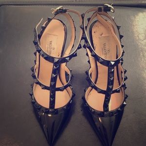 Valentino Rockstuds black patent leather